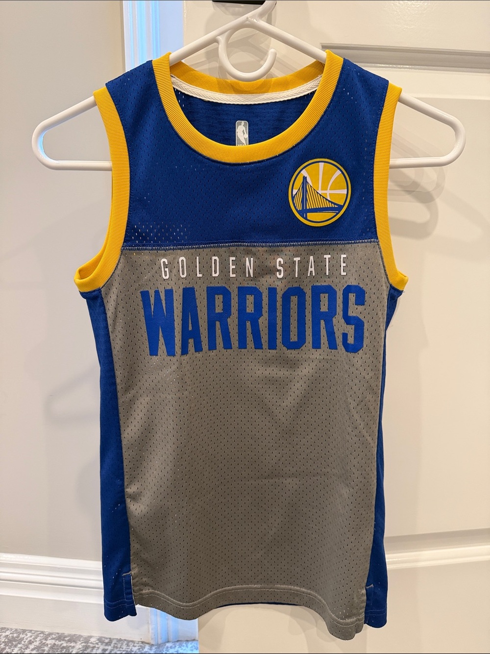 NBA Golden State Warriors Kids Sleeveless Jersey - Blue, Yellow & Gray